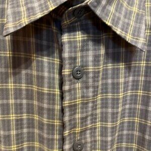 AIGLE Men's Short Sleeve Lightweight Button Down Plaid Fishing Shirt